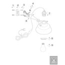 Steinhauer -Mexlite Wandleuchte 1-Lclip *M* Mattschwarz mit goldfarbenen Details 1320ZW
