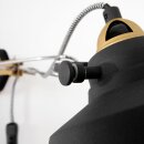 Steinhauer -Mexlite Wandleuchte 1-Lclip *M* Mattschwarz mit goldfarbenen Details 1320ZW