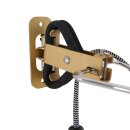 Steinhauer -Mexlite Wandleuchte 1-Lclip *M* Mattschwarz mit goldfarbenen Details 1320ZW