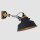 Steinhauer -Mexlite Wandleuchte 1-Lclip *M* Mattschwarz mit goldfarbenen Details 1320ZW