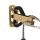 Steinhauer -Mexlite Wandleuchte 1-Lclip *M* Mattschwarz mit goldfarbenen Details 1320ZW