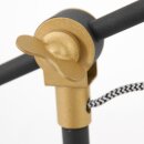 Steinhauer -Mexlite Tischleuchte 1-L Metall *M* Mattschwarz mit goldfarbenen Details 1321ZW