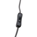 Steinhauer -Mexlite Tischleuchte 1-L Metall *M* Mattschwarz mit goldfarbenen Details 1321ZW