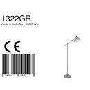 Steinhauer -Mexlite Stehleuchte 1-L Metall *M* Beton Optik 1322GR