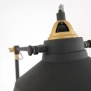 Steinhauer -Mexlite Stehleuchte 1-L Metall *M* Mattschwarz mit goldfarbenen Details 1322ZW
