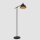 Steinhauer -Mexlite Stehleuchte 1-L Metall *M* Mattschwarz mit goldfarbenen Details 1322ZW