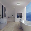 Steinhauer - Deckenl. LED 18W. Glas 24cm (6120st) Gebürstet Stahl 1363ST