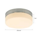 Steinhauer - Deckenl. LED 18W. Glas 24cm (6120st) Gebürstet Stahl 1363ST