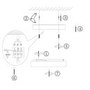 Steinhauer - Deckenl. LED 18W. Glas 24cm (6120st) Gebürstet Stahl 1363ST