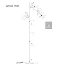 Steinhauer -Anne Lighting AN Stehleuchte 2-l. Schwarz mit Stahl Mattschwarz 1702ZW