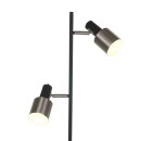 Steinhauer -Anne Lighting AN Stehleuchte 2-l. Schwarz mit Stahl Mattschwarz 1702ZW