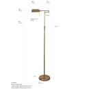 Steinhauer -Mexlite Stehleuchte 1-l. Dach *m* Gebürstet Bronze 5895BR