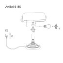Steinhauer - Tischleuchte 1-l. Glas Bronze Gebürstet 6185BR