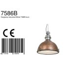 Steinhauer - Pendelleuchte 1-l. Industrial Braun gewischt mit Stahl Akzente 7586B