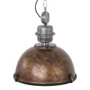 Steinhauer - Pendelleuchte 1-l. Industrial Braun gewischt mit Stahl Akzente 7586B