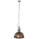 Steinhauer - Pendelleuchte 1-l. Industrial Braun gewischt mit Stahl Akzente 7586B