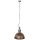 Steinhauer - Pendelleuchte 1-l. Industrial Braun gewischt mit Stahl Akzente 7586B