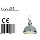 Steinhauer - Pendelleuchte 1-l. Industrial Beton Optik 7586GR