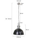 Steinhauer - Pendelleuchte 1-l. Industrial Mattschwarz 7586ZW
