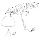 Steinhauer -Mexlite Wandleuchte 1-l. Reflector *M* Mattschwarz 7647ZW