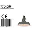 Steinhauer -Mexlite Pendelleuchte 1-l. Metall 42cm *M* Grau 7704GR