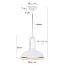 Steinhauer -Mexlite Pendelleuchte 1-l. Metall 42cm *M* weiß 7704W
