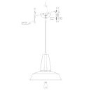 Steinhauer -Mexlite Pendelleuchte 1-l. Metall 42cm *M* weiß 7704W