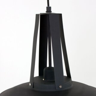 Steinhauer -Mexlite Pendelleuchte 1-l. Metall 42cm matt *M* Schwarz 7704ZW