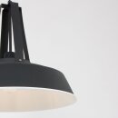 Steinhauer -Mexlite Pendelleuchte 1-l. Metall 42cm matt *M* Schwarz 7704ZW