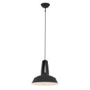 Steinhauer -Mexlite Pendelleuchte 1-l. Metall 42cm matt *M* Schwarz 7704ZW