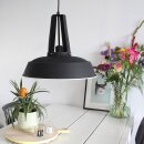 Steinhauer -Mexlite Pendelleuchte 1-l. Metall 42cm matt *M* Schwarz 7704ZW