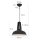 Steinhauer -Mexlite Pendelleuchte 1-l. Metall 42cm matt *M* Schwarz 7704ZW