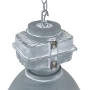 Steinhauer -Mexlite Pendelleuchte industrie glas 48cm *M* Grau mit weißte Finish 7779GR