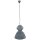 Steinhauer -Mexlite Pendelleuchte industrie glas 48cm *M* Grau mit weißte Finish 7779GR