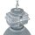 Steinhauer -Mexlite Pendelleuchte industrie glas 48cm *M* Grau mit weißte Finish 7779GR