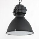 Steinhauer -Mexlite Pendelleuchte industrie glas 48cm *M* Mattschwarz 7779ZW