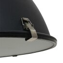Steinhauer -Mexlite Pendelleuchte industrie glas 48cm *M* Mattschwarz 7779ZW