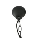 Steinhauer -Mexlite Pendelleuchte industrie glas 48cm *M* Mattschwarz 7779ZW