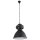 Steinhauer -Mexlite Pendelleuchte industrie glas 48cm *M* Mattschwarz 7779ZW