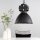 Steinhauer -Mexlite Pendelleuchte industrie glas 48cm *M* Mattschwarz 7779ZW