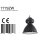 Steinhauer -Mexlite Pendelleuchte industrie glas 48cm *M* Mattschwarz 7779ZW