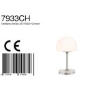 Steinhauer - Tischleuchte Mushroom Glas Led (7576ch) Chrome 7933CH