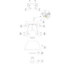 Steinhauer -Mexlite Strahler 1-L E27 *M* Matt 7968W