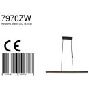 Steinhauer - Pendelleuchte Motion Led Mattschwarz mit weißte pirex 7970ZW