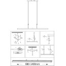 Steinhauer - Pendelleuchte Motion Led Mattschwarz mit weißte pirex 7970ZW