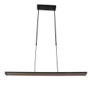 Steinhauer - Pendelleuchte Motion Led Mattschwarz mit weißte pirex 7970ZW
