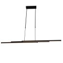 Steinhauer - Pendelleuchte Motion Led Mattschwarz mit weißte pirex 7970ZW