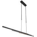 Steinhauer - Pendelleuchte Motion Led Mattschwarz mit weißte pirex 7970ZW