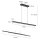 Steinhauer - Pendelleuchte Motion Led Mattschwarz mit weißte pirex 7970ZW