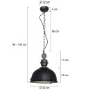 Steinhauer - Pendelleuchte 1-l. E27 32cm MattSchwarz 7978ZW